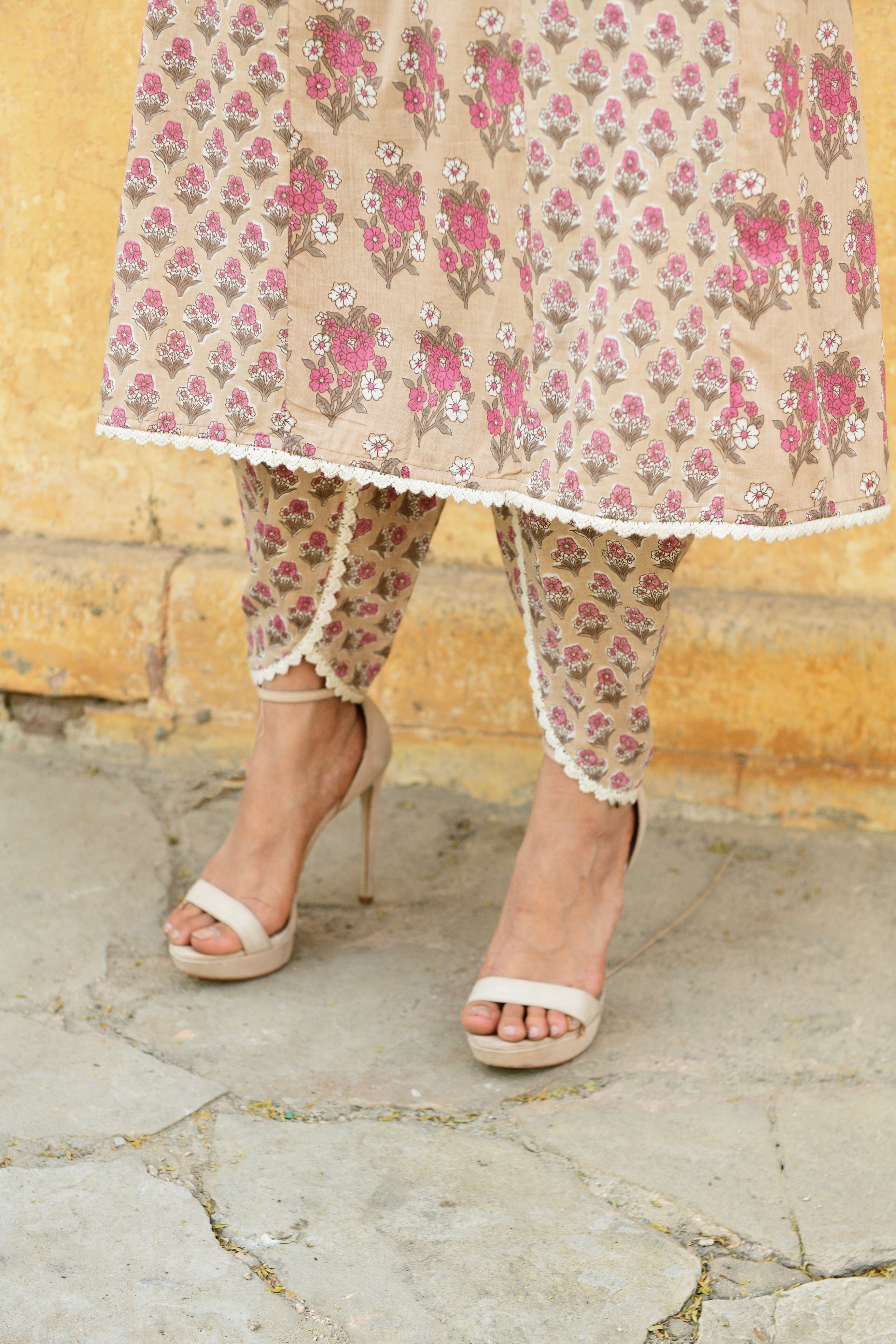 Aaravi Hand Block Printed Cotton Kurta Set - Shilpi Handicrafts