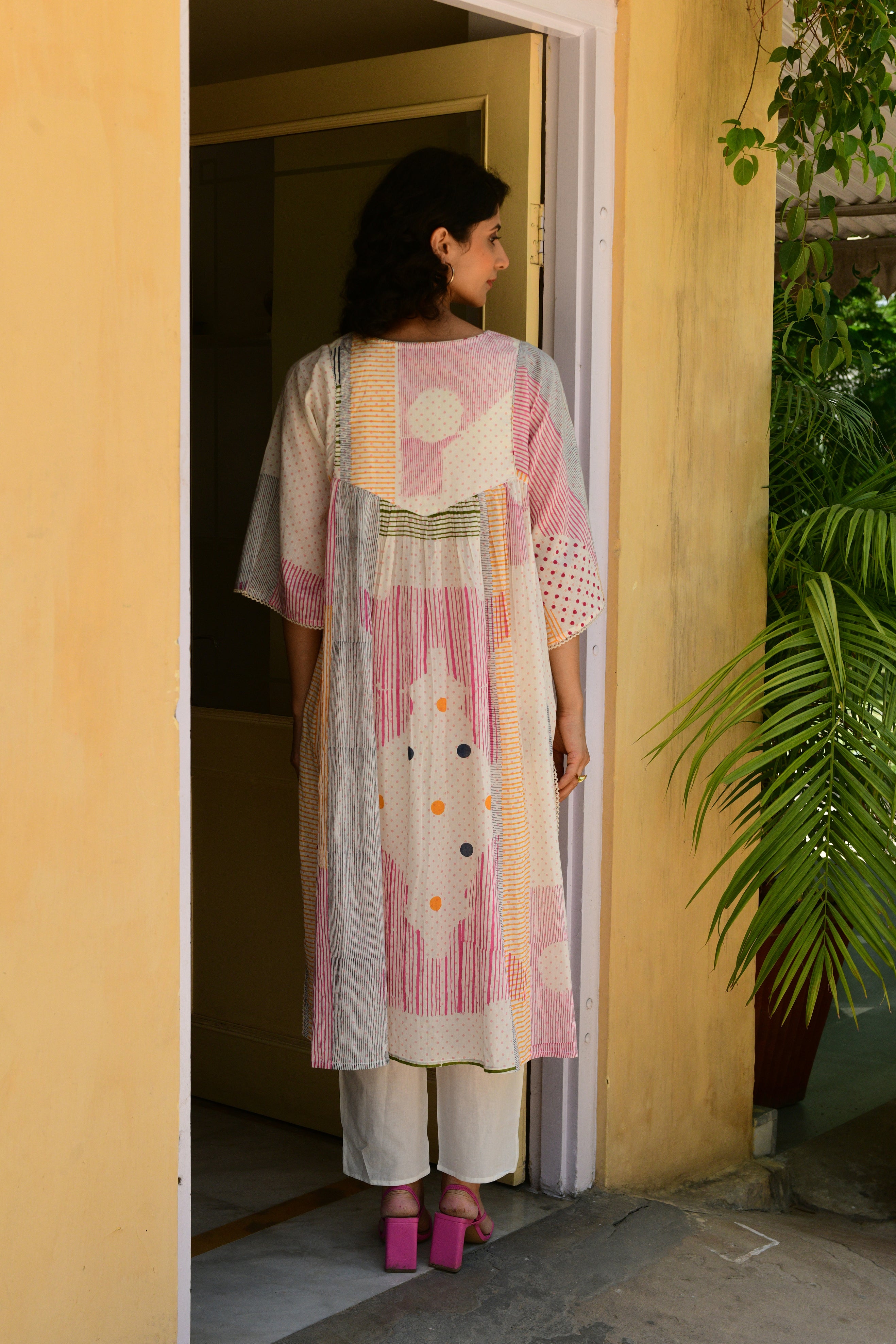 Hand-block Printed Classic Kurta with Bottom - Shilpi Handicrafts