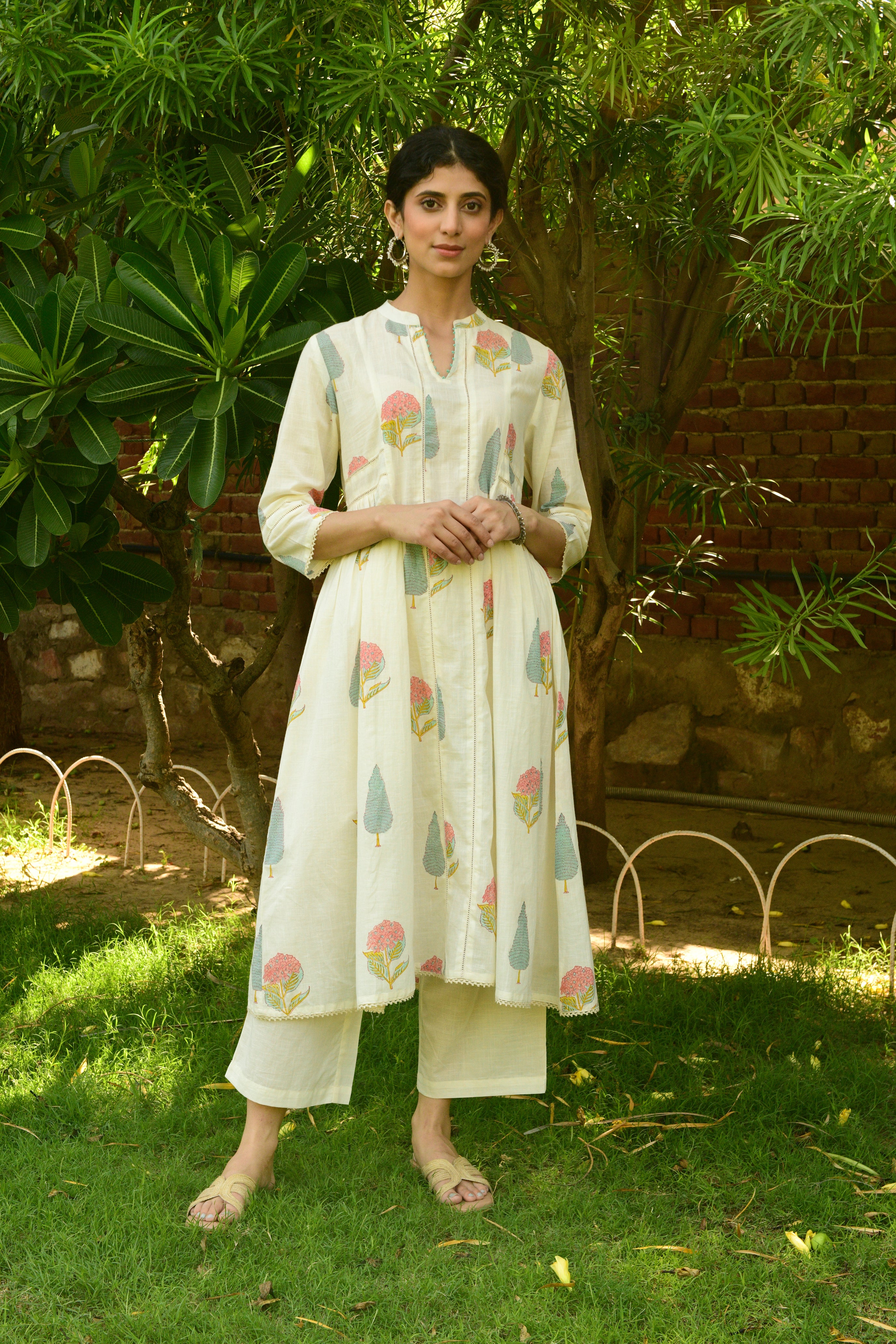 Hand Block Printed Kurta With Bottom - Kurta Set - Shilpi Handicrafts