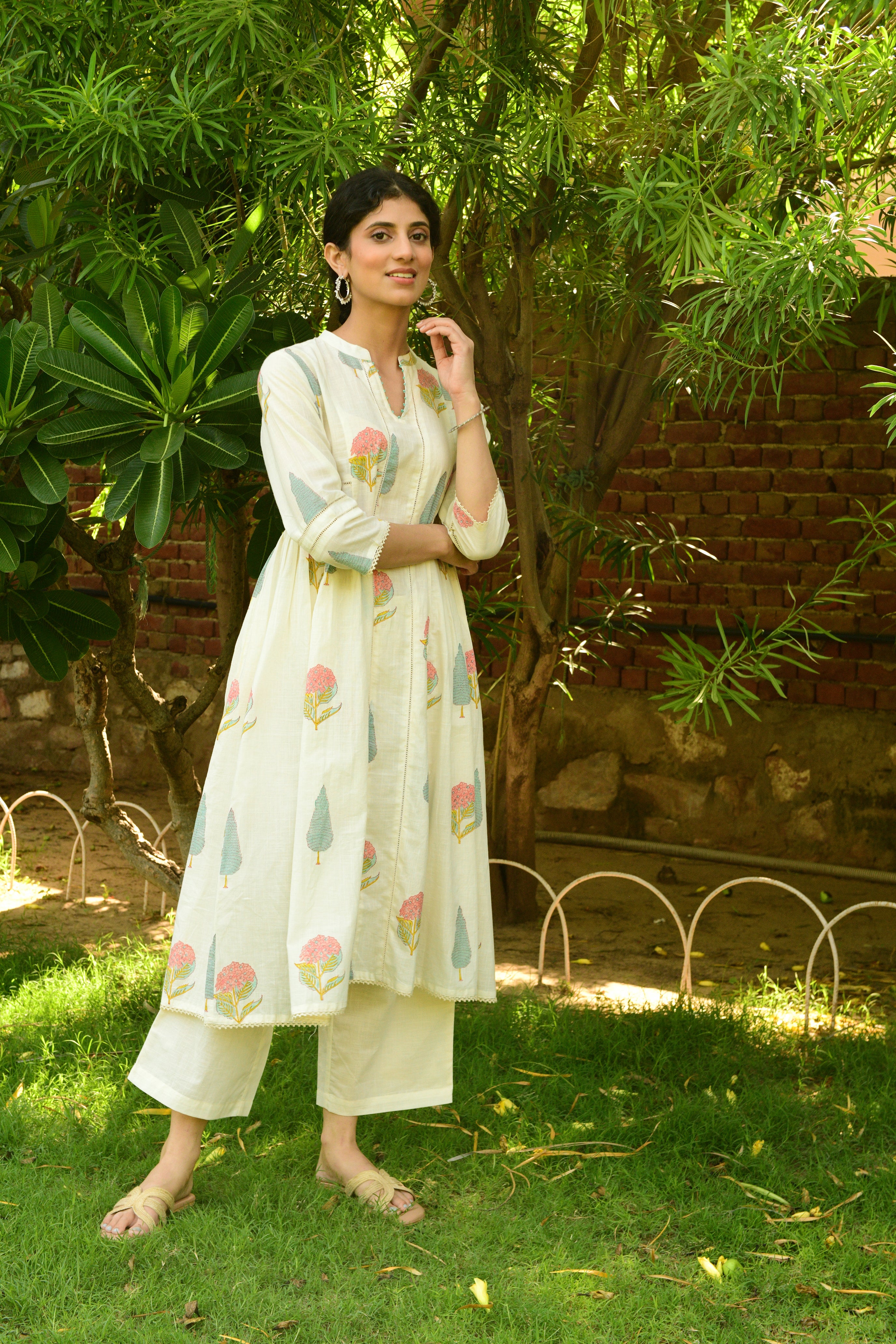 Hand Block Printed Kurta With Bottom - Kurta Set - Shilpi Handicrafts