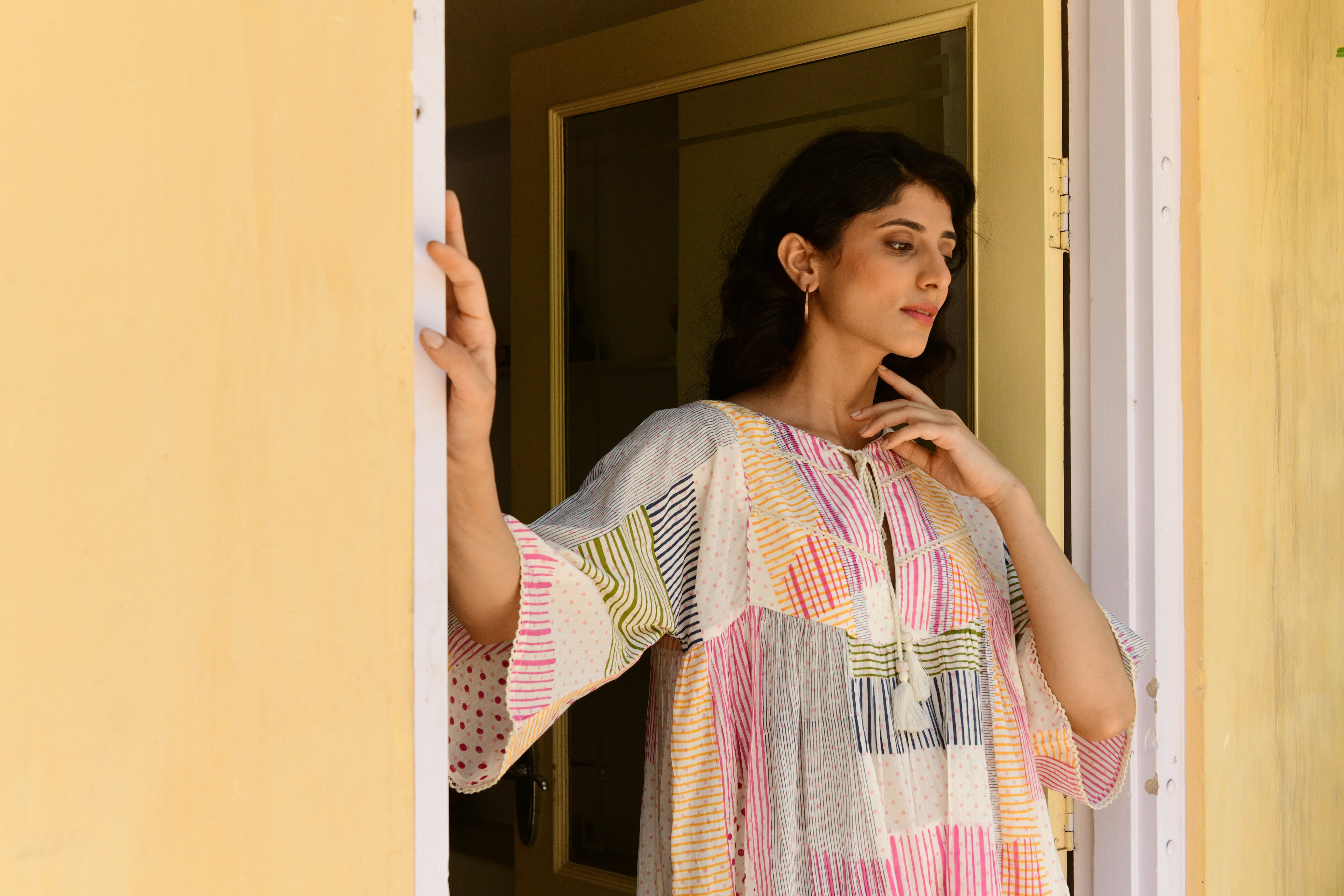 Hand-block Printed Classic Kurta with Bottom - Shilpi Handicrafts
