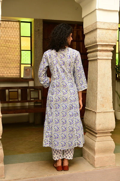 Aaravi Hand Block Printed Cotton Kurta Set - Shilpi Handicrafts