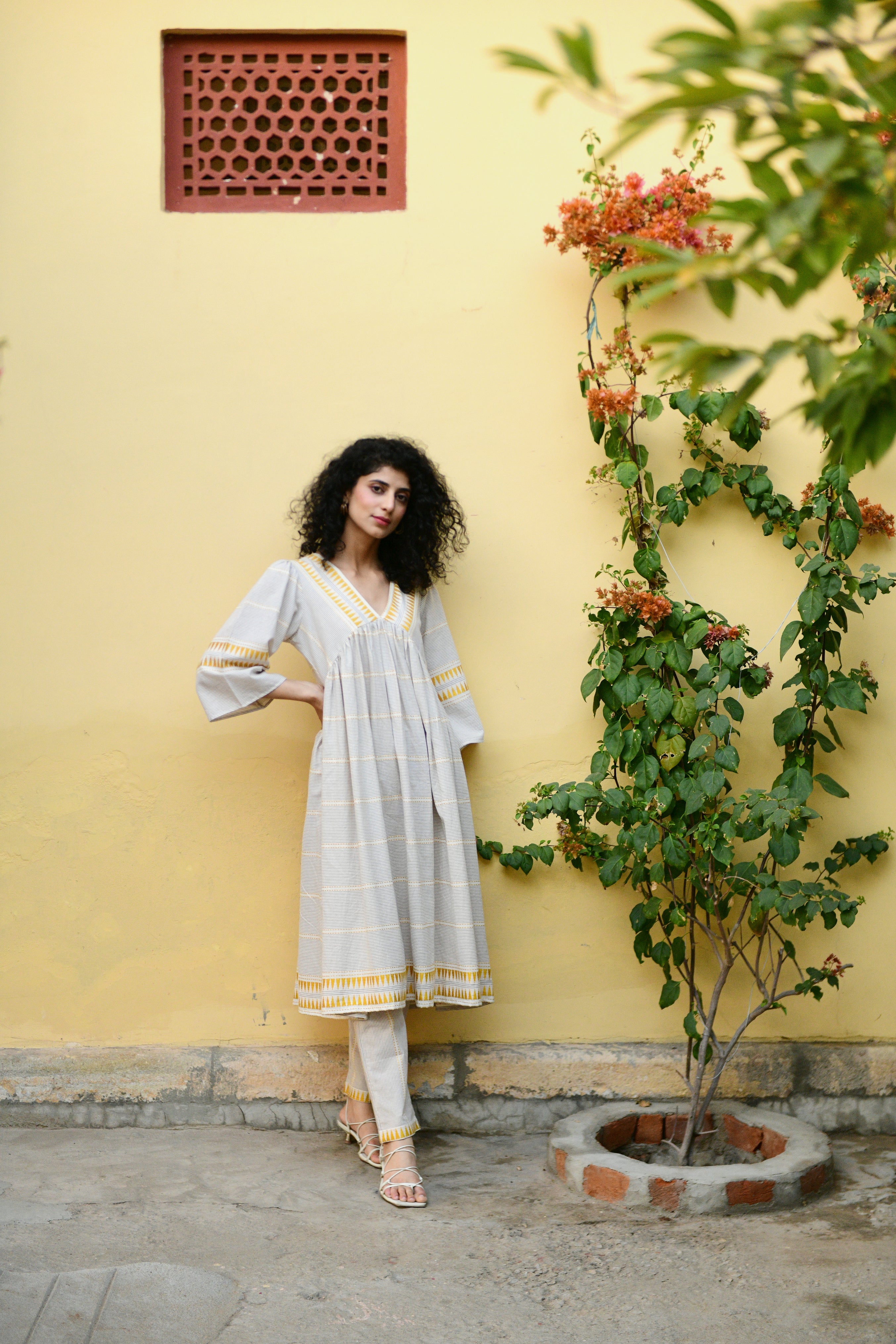 Aaravi Hand Block Printed Cotton Kurta Set - Shilpi Handicrafts