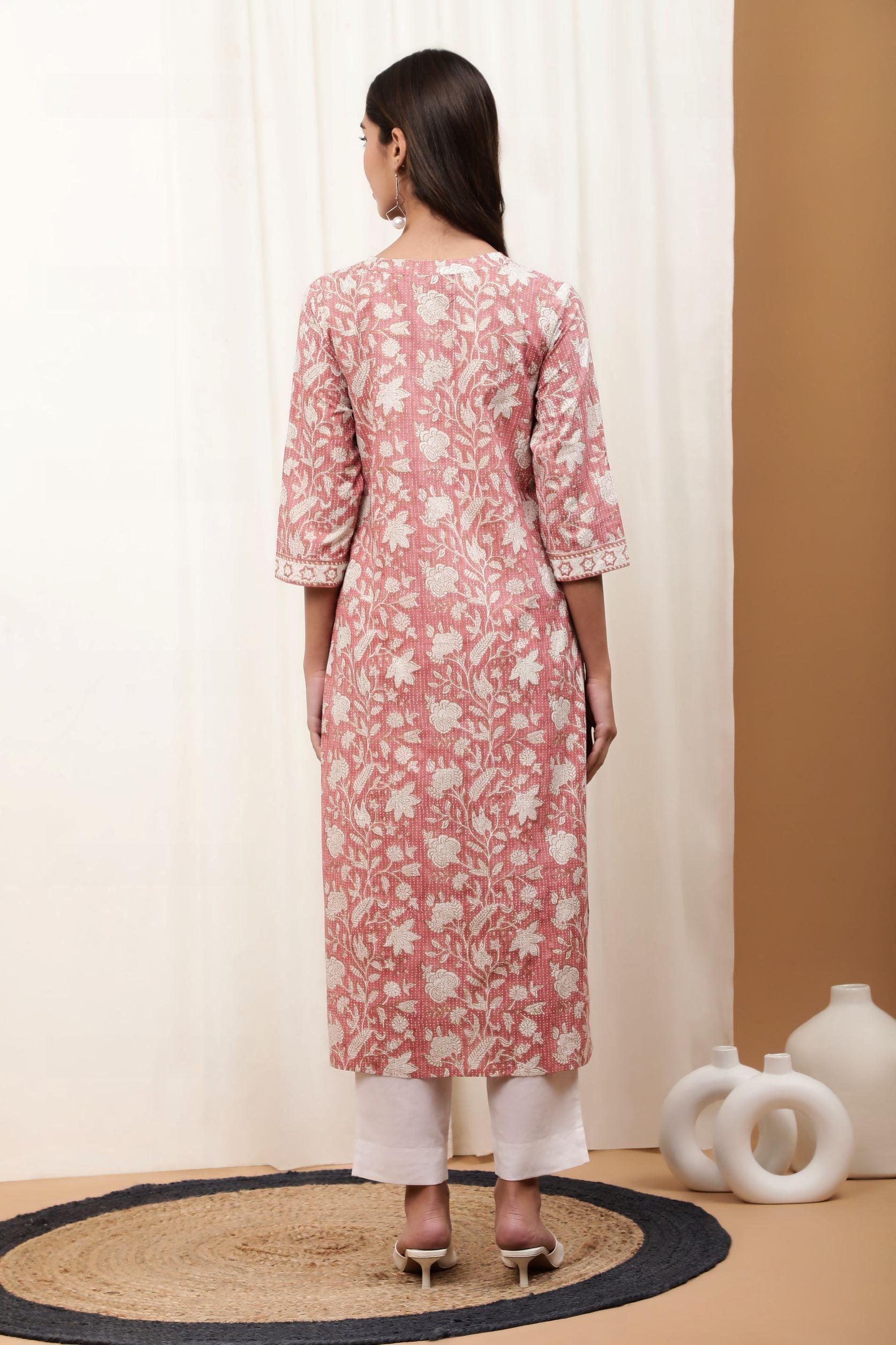 Aaravi Pink Kurta - Shilpi Handicrafts
