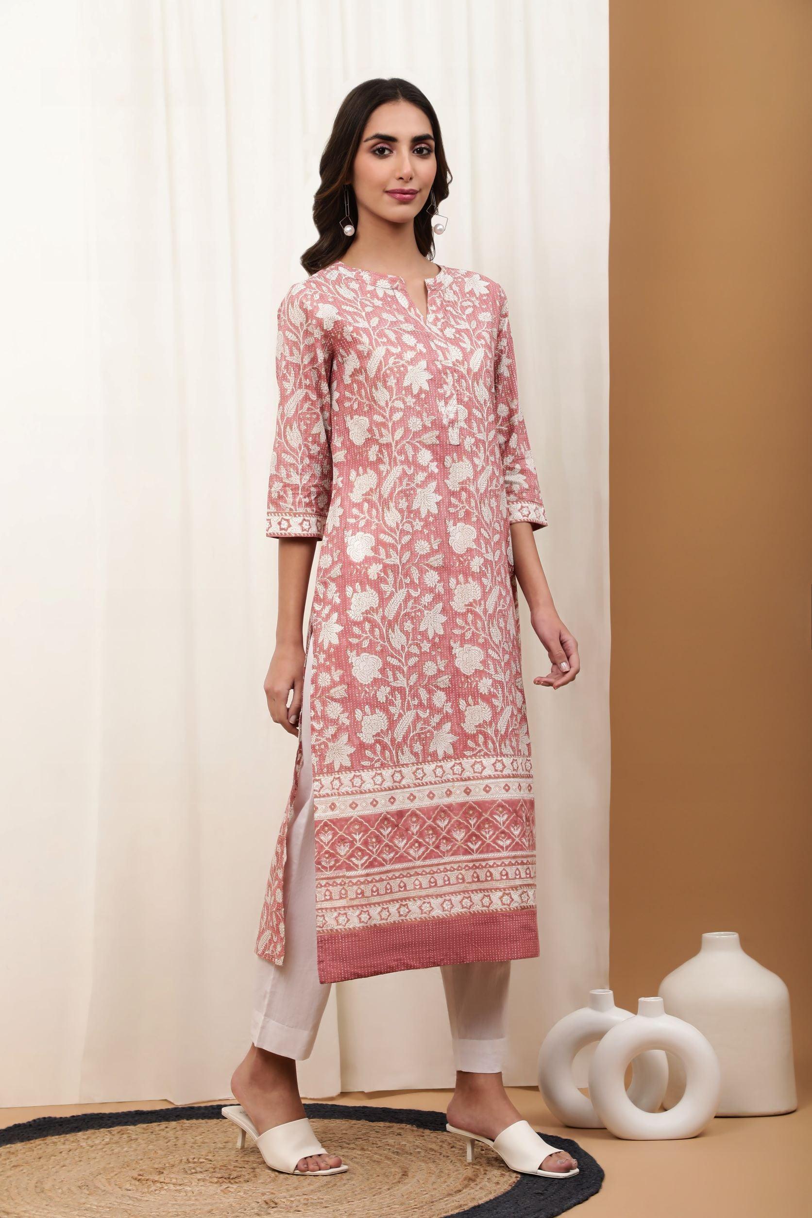 Aaravi Pink Kurta - Shilpi Handicrafts