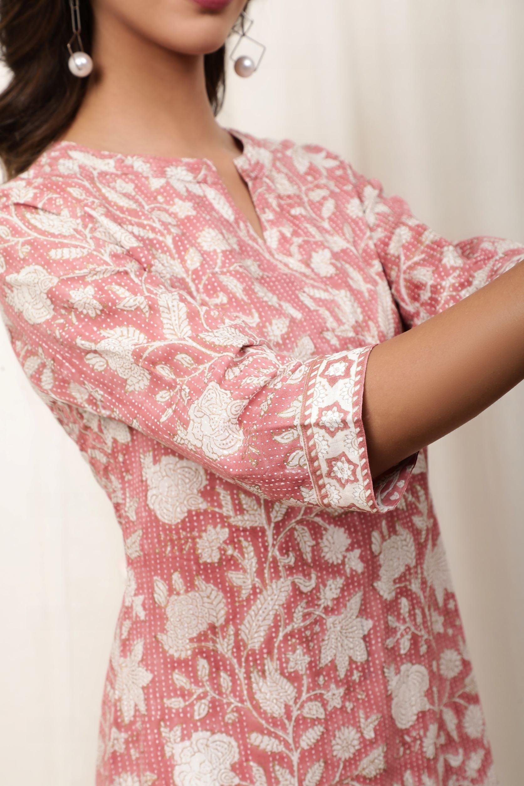 Aaravi Pink Kurta - Shilpi Handicrafts