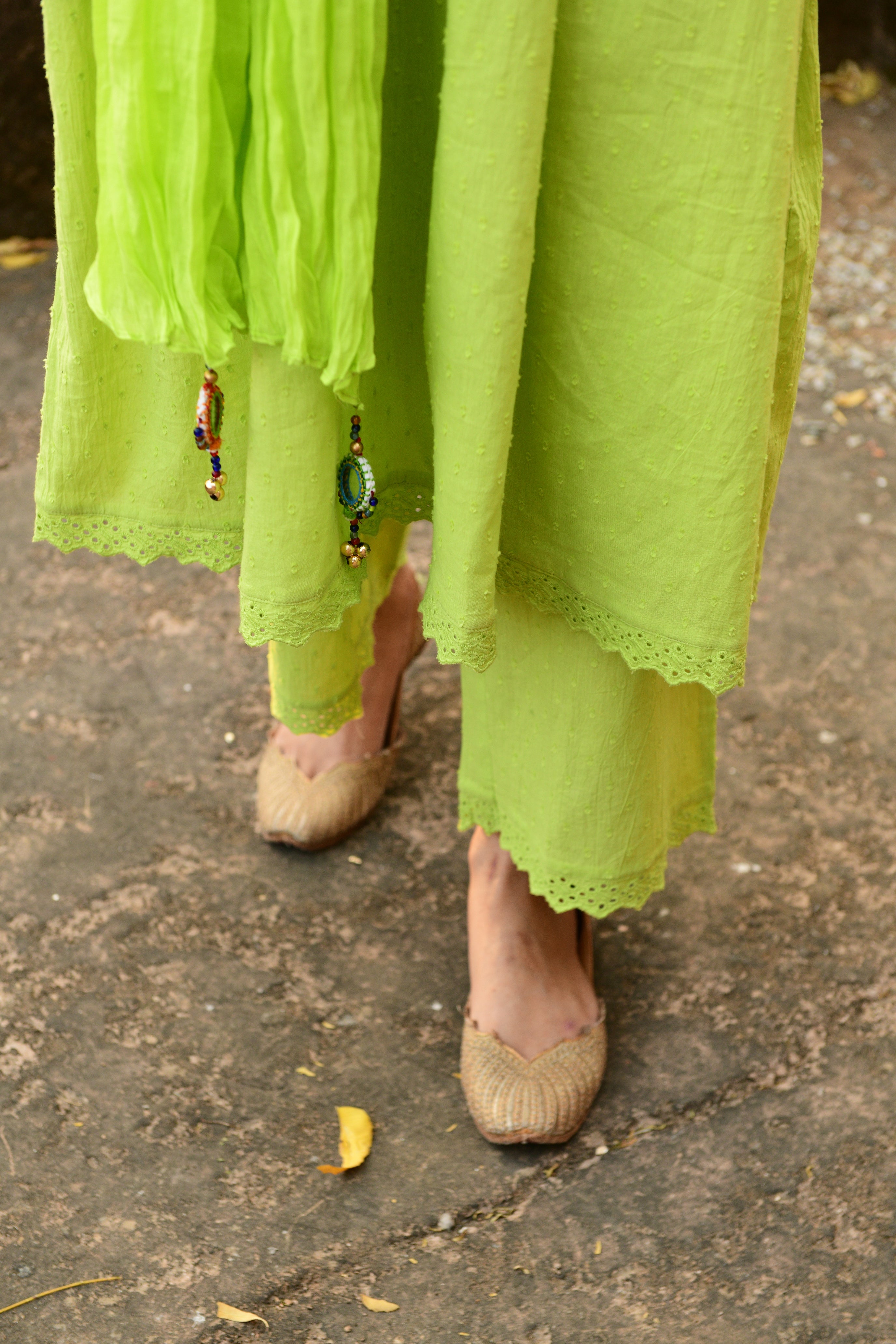 Aaravi Green Suit Set - Shilpi Handicrafts