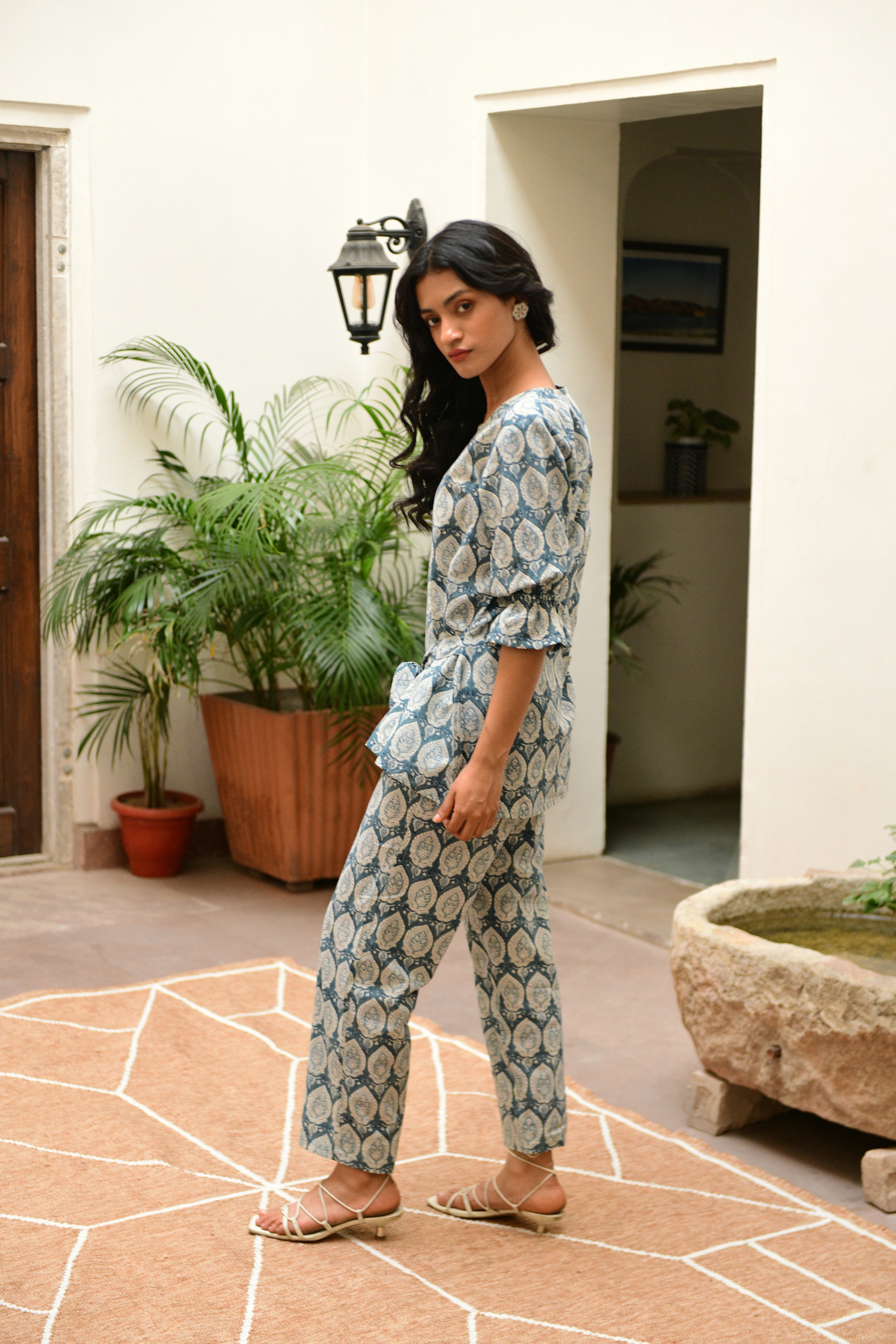 Aaravi Blue Co-ord set - Shilpi Handicrafts