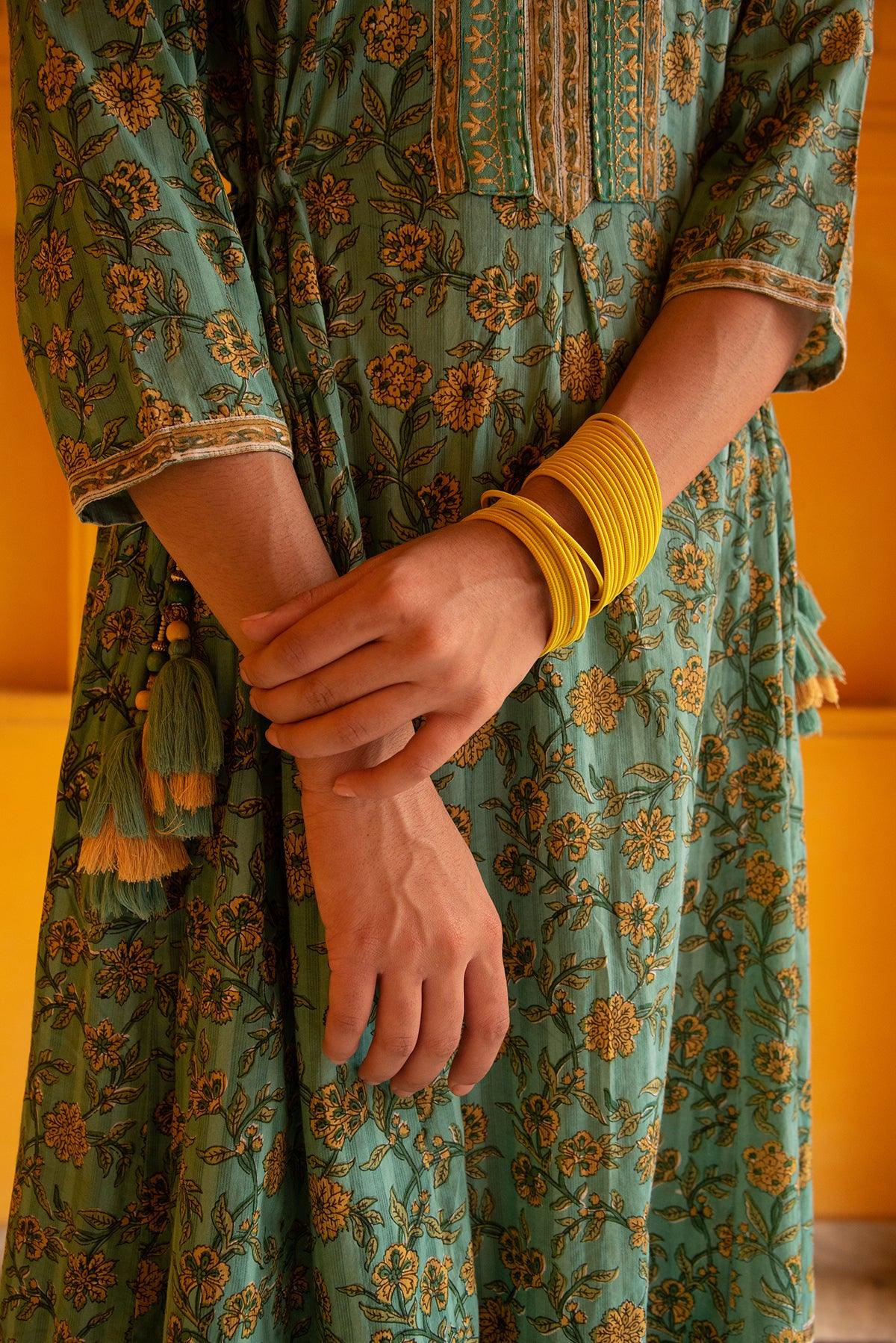 Ava Turquoise Midi Dress - Shilpi Handicrafts