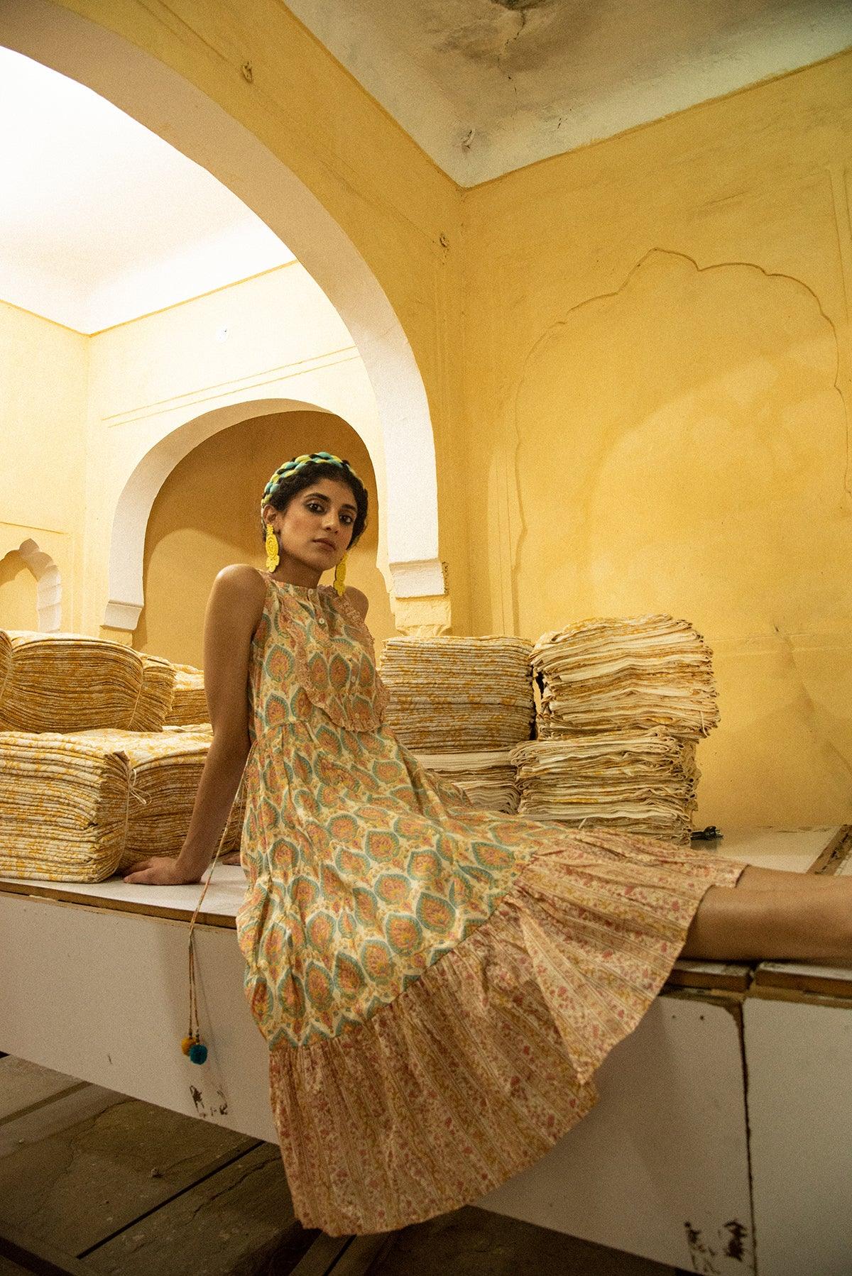 Ava Winter White Midi Dress Shilpi Handicrafts Ava Winter White Midi Dress Shilpi Handicrafts