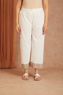 Olive Rose Garden Cotton Munga Hand Block Printed Kurta Set with Kota Doriya Dupatta