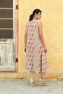 Aaravi Hand Block Printed Cotton Kurta Set - Shilpi Handicrafts
