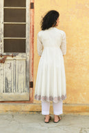 Aaravi White Cotton Suit Set - Shilpi Handicrafts