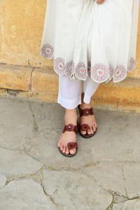 Aaravi White Cotton Suit Set - Shilpi Handicrafts