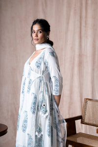 Bandhavi Blue Angrakha Suit Set