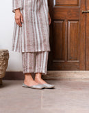 Bahaar Beige Slub Cotton Kurta Set