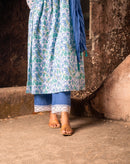 Bahaar Blue Jaal Buti Suit Set