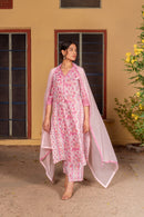 Bahaar Purple Bird Suit Set