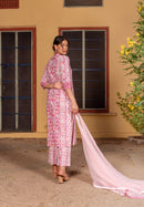 Bahaar Purple Bird Suit Set