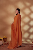 Orange Chanderi Hand Embroidered Suit Set
