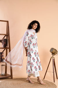Bandhavi Pink Flower Suit Set