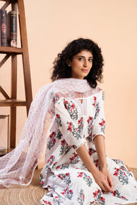 Bandhavi Pink Flower Suit Set