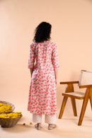 Bandhavi Pink Lace Kurta Set