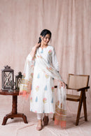 Bandhavi White Printed Suit Set