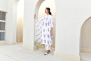 Pink Lotus Handblock Cotton Kurta Set