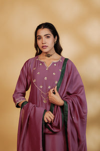 Jamuni Chanderi Hand-Embroidered Suit Set