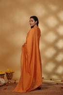 Orange Chanderi Hand Embroidered Suit Set