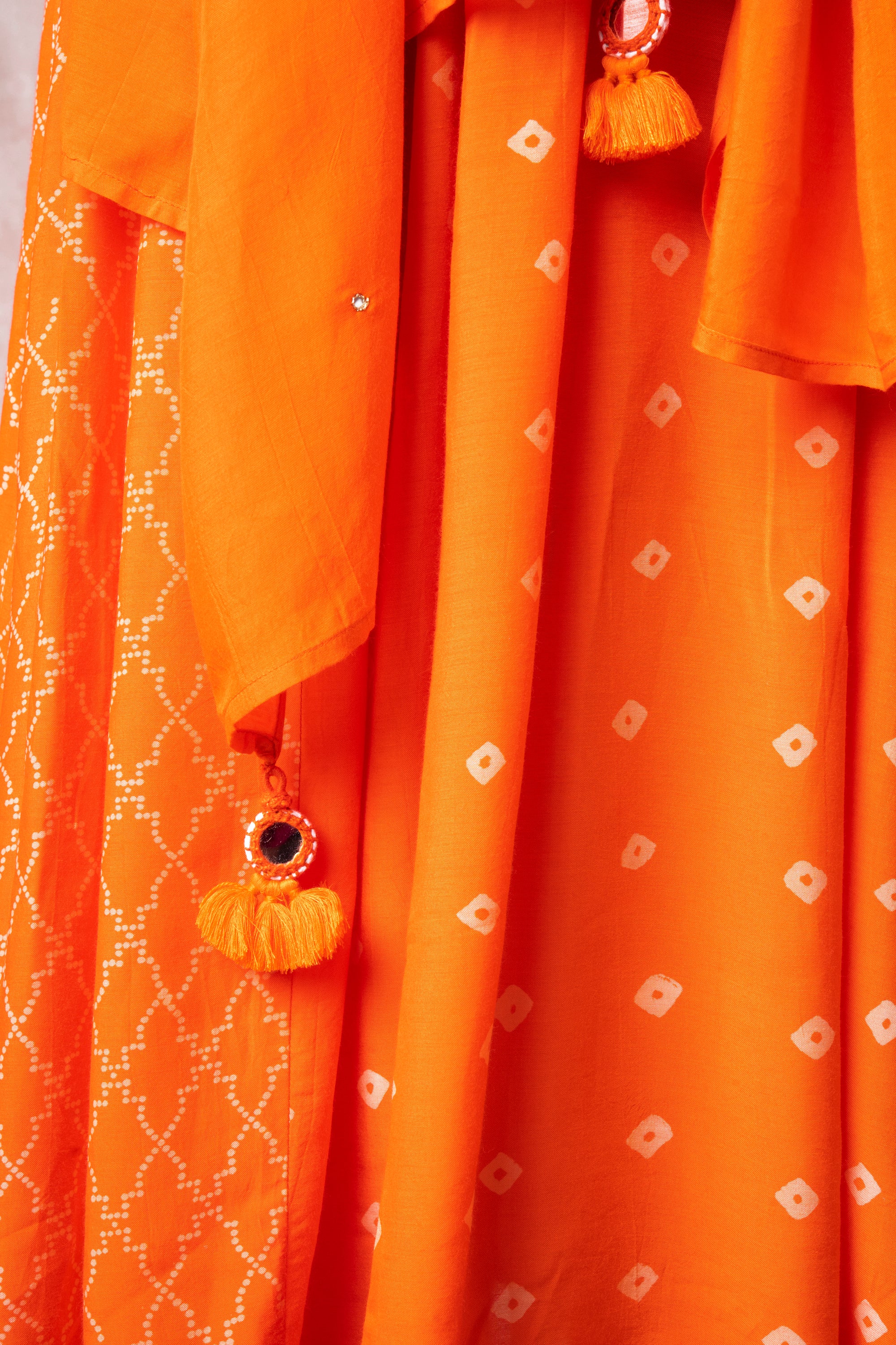 Bhargavi Orange Muslin Suit Set