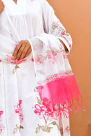 Pink Gardenia Handblock Cotton Kurta Set