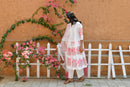 Rose White Handblock Cotton Kurta Set