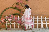 Rose White Handblock Cotton Kurta Set