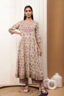 Amaira Multicolor Cotton Cambric Suit Set - Shilpi Handicrafts
