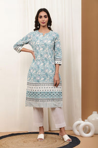 Aaravi Subtle Blue Kurta - Shilpi Handicrafts