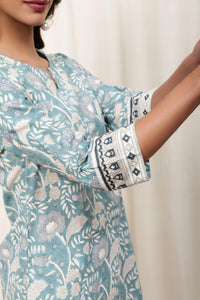 Aaravi Subtle Blue Kurta - Shilpi Handicrafts