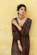 Aaravi Printed Black Dress - Shilpi Handicrafts