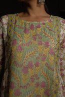 Aadhriti Multicolor Chanderi Kurta Set - Shilpi Handicrafts
