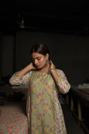 Aadhriti Multicolor Chanderi Kurta Set - Shilpi Handicrafts