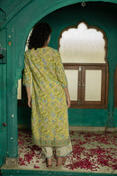 Ava Lemon Yellow Cotton Slub Suit Set - Shilpi Handicrafts