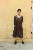 Aaravi Printed Black Dress - Shilpi Handicrafts