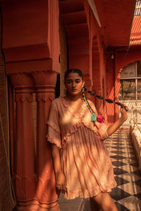 Adhira Ruffle Mini Dress - Shilpi Handicrafts