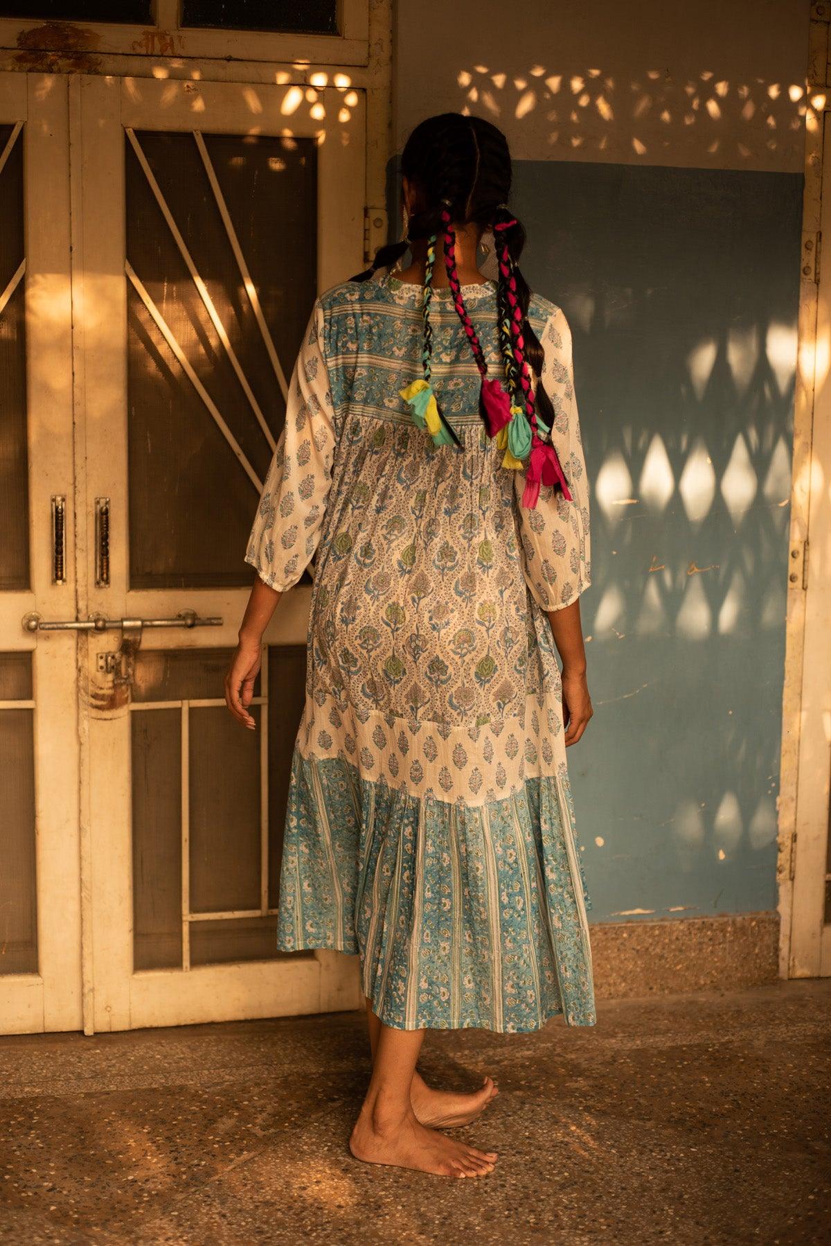 Adhira Tiered Maxi Dress - Shilpi Handicrafts
