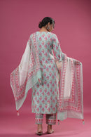 Ava Flared Sleeve Suit Set - Shilpi Handicrafts