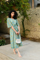 Aaravi Sea Green Dress - Shilpi Handicrafts