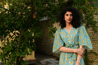 Aaravi Sea Green Dress - Shilpi Handicrafts