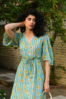 Aaravi Sea Green Dress - Shilpi Handicrafts
